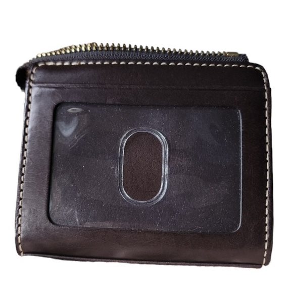 Dooney & Bourke Rare/Card Holder/Coin Pouch Wallet Brown Leather/Paisley w/Box - Picture 5 of 11